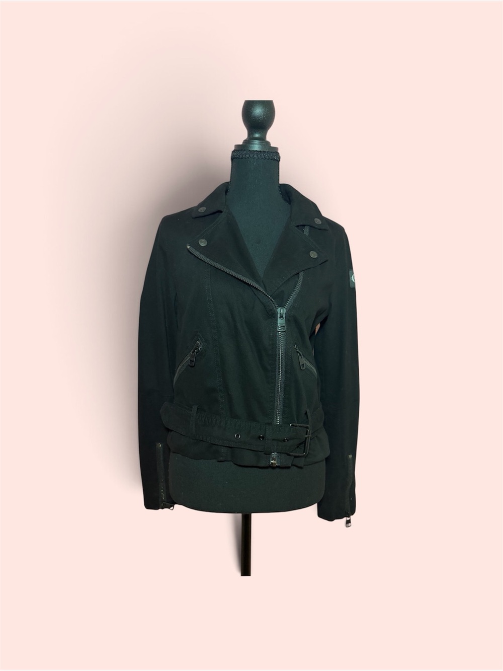 Calvin Klein Jeans Black Women's Moto-Style Zip Jacket